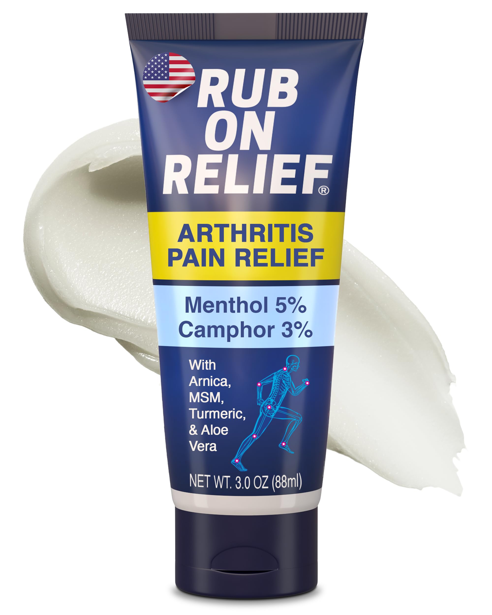 Arthritis Pain Relief Cream + Menthol, Camphor, Arnica, & MSM, 3oz (1 Pack)