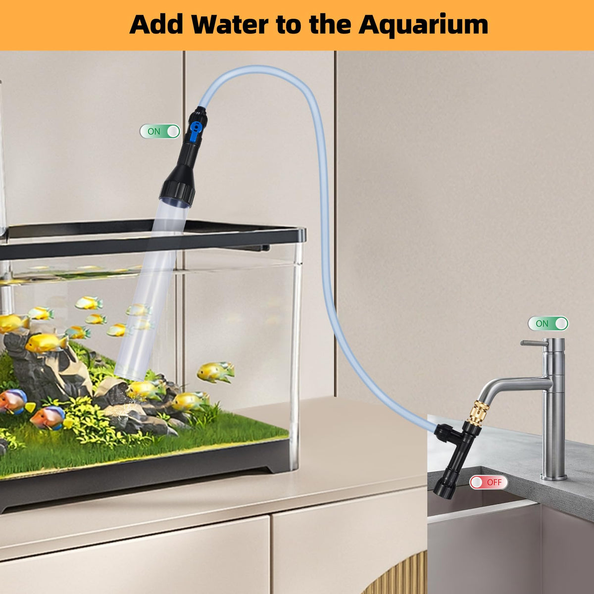 Gravel Vacuum for Aquarium Fish Tank Siphon 50 Feet - DXOPHIEX Official Imagery - 6