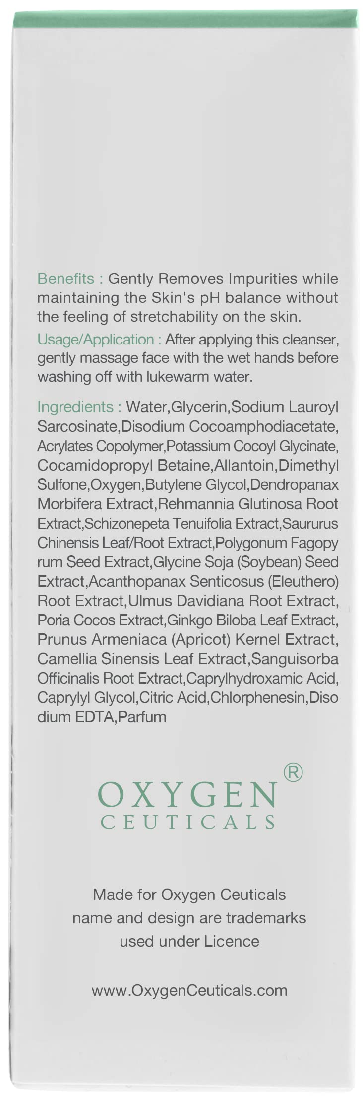OxygenCeuticals Purifying Foaming Wash – pH 5.0 Low Acidic Gel - OxygenCeuticals
