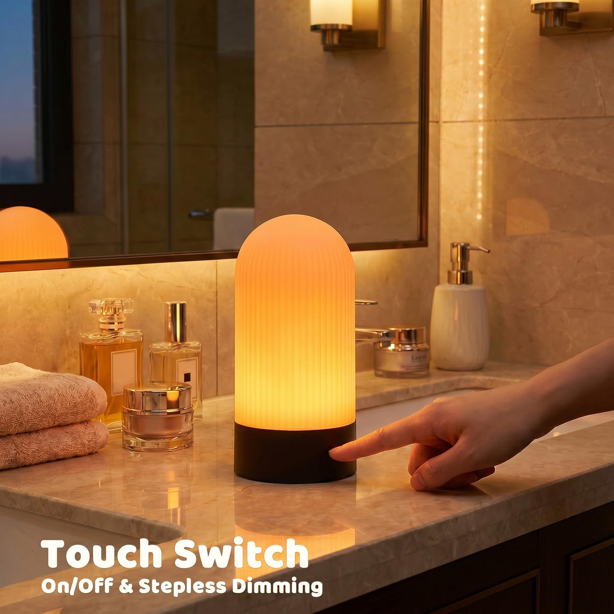 Rechargeable Waterproof Shower Lamp 2700K Flame - WEILAILUX Official Imagery - 5