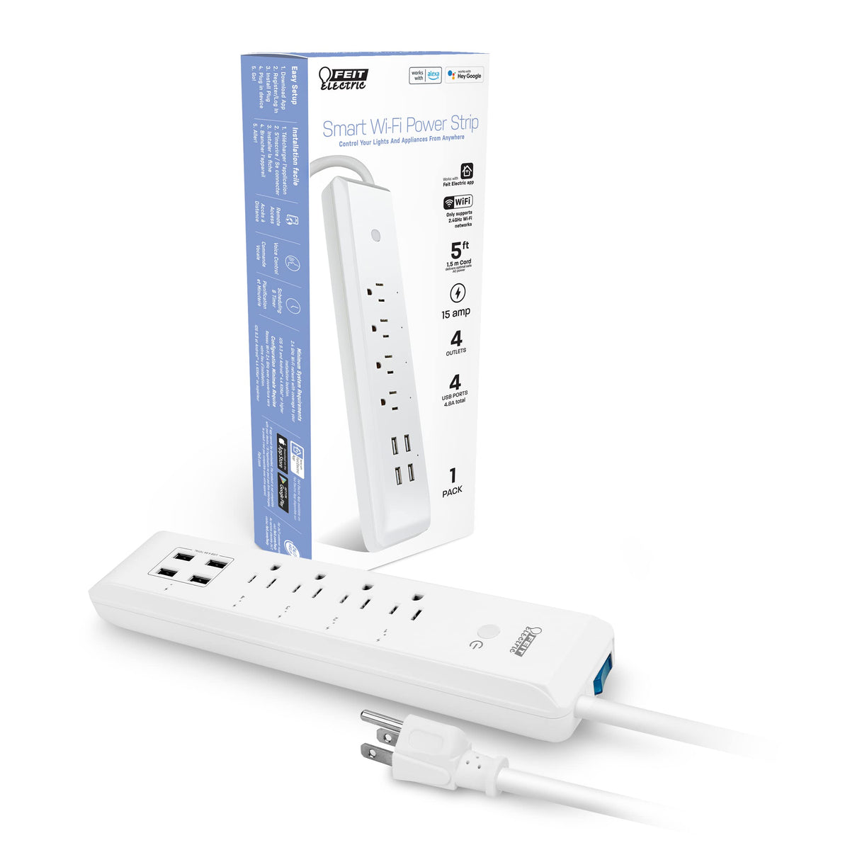WIFI PWER STRIP WITH USB - Feit Electric Official Imagery - 1