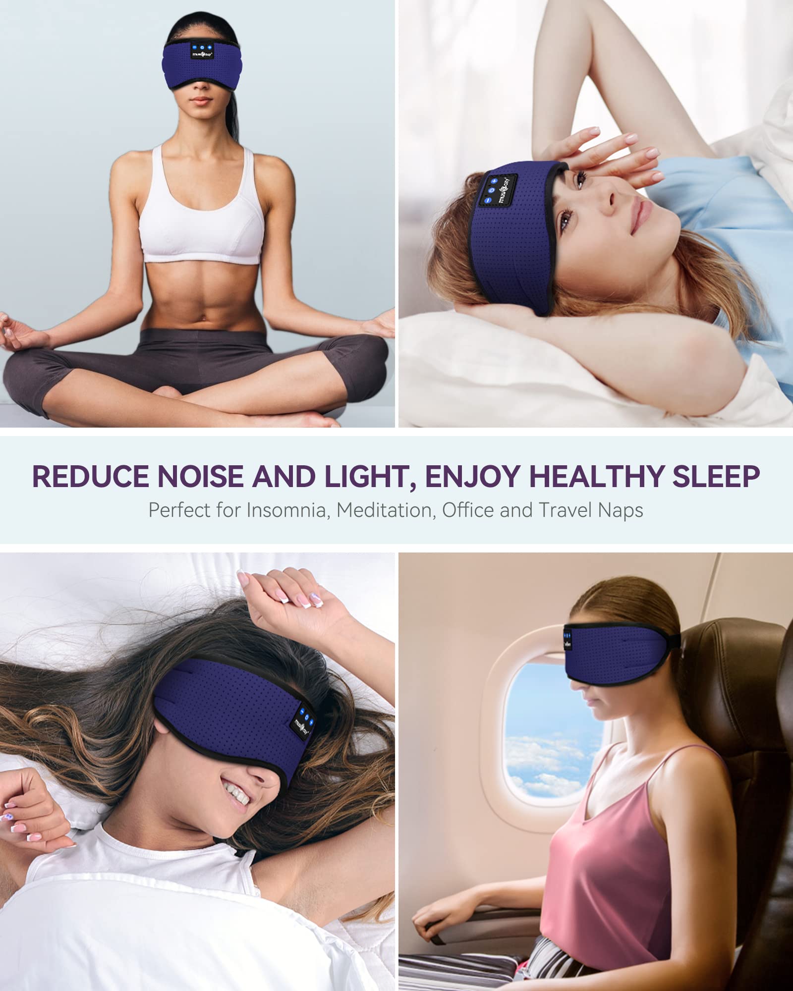 MUSICOZY Sleep Headphones Bluetooth 5.4 Sleep Mask with HD Sound - MUSICOZY Official Product View 7