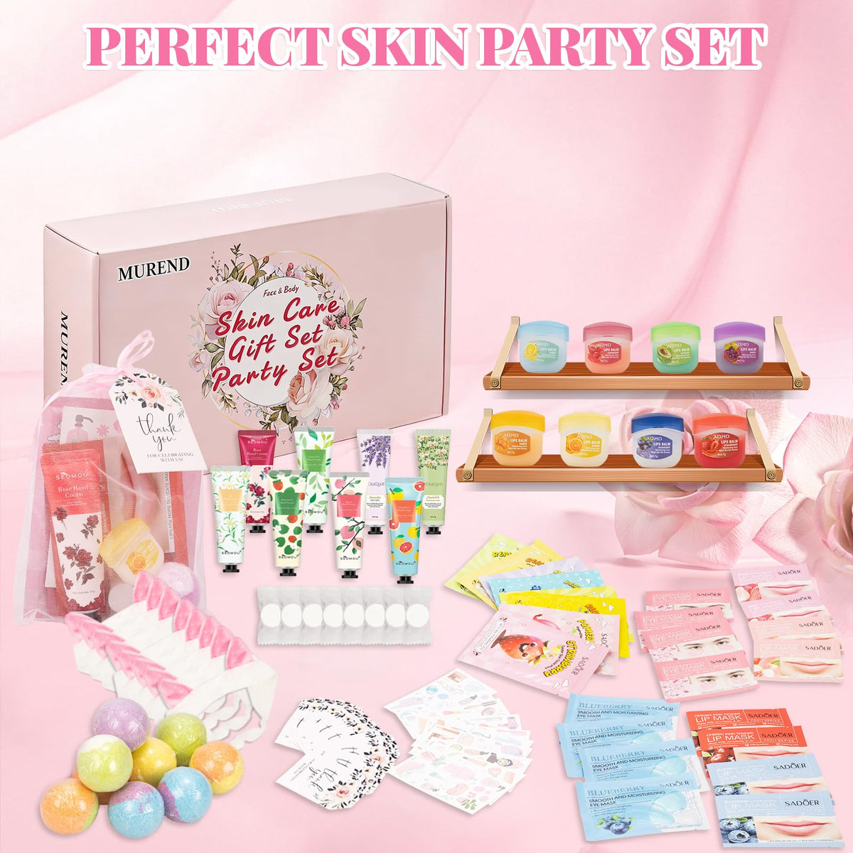 90PCS Spa Party Supplies for Girls Sleepover Party Supplies - MUREND Official Imagery - 8