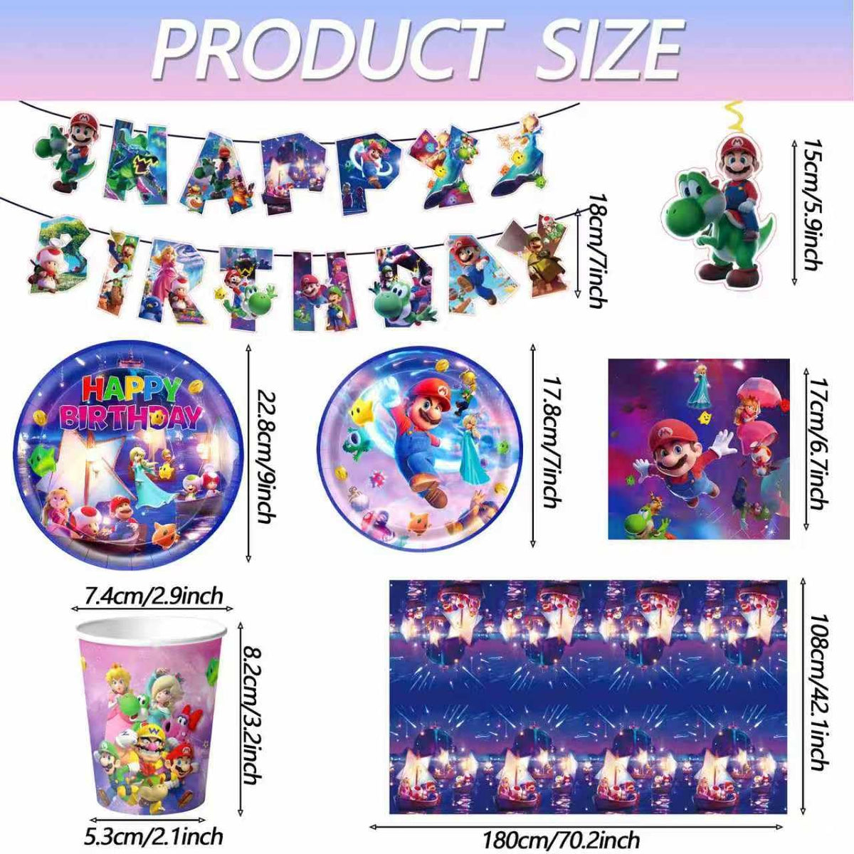 88Pcs Birthday Party Decorations Party Supplies Set - SHSAIEDHA Official Imagery - 4