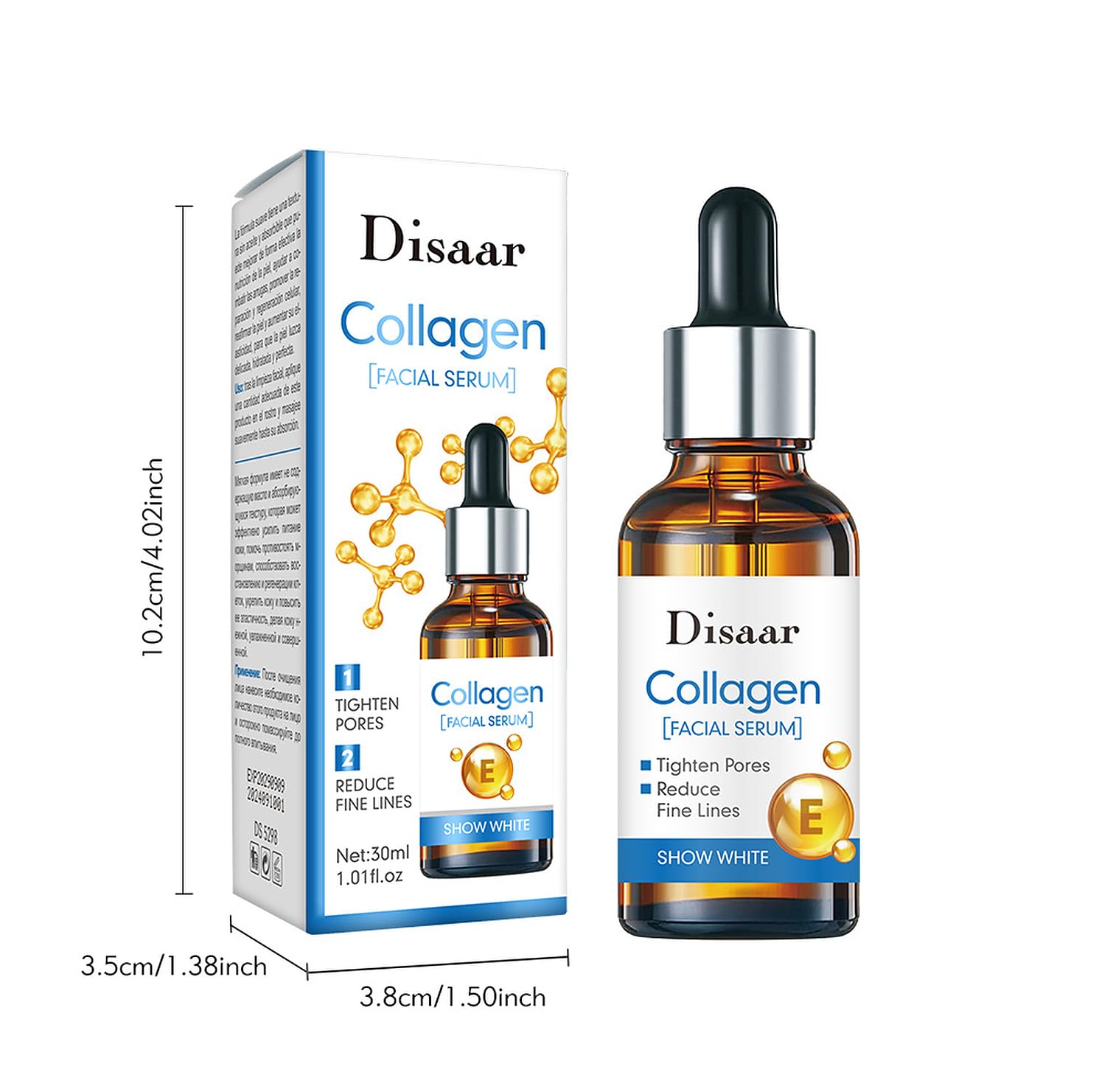 DISAAR BEAUTY Collagen Facial Serum Vitamin E Tighten Pores 30ml - DISAAR Beauty
