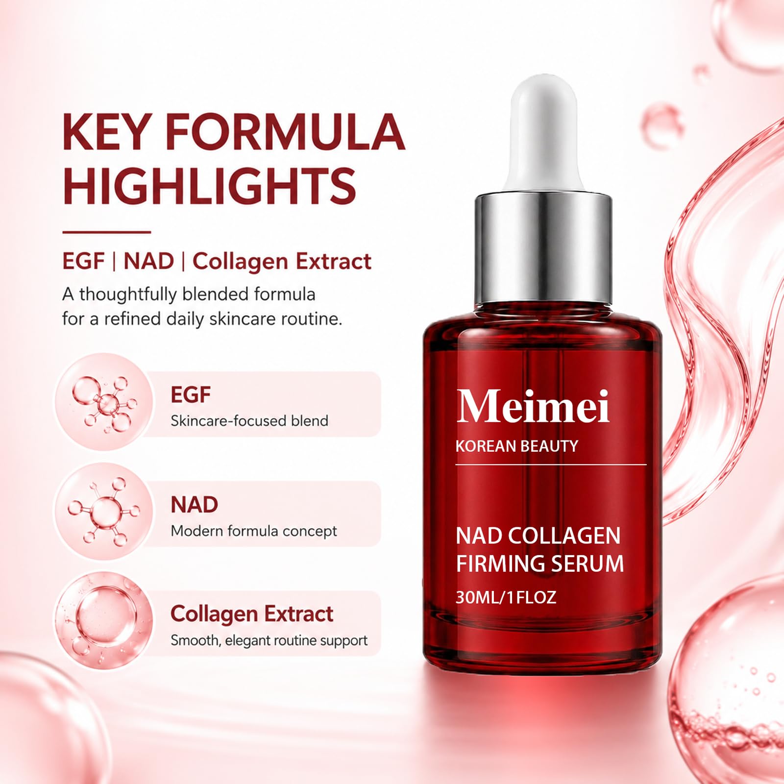 URABOS Meimei Firming Serum,Meimei Korean Beauty Nad Firming Serum,with EGF & - URABOS Official Product View 5
