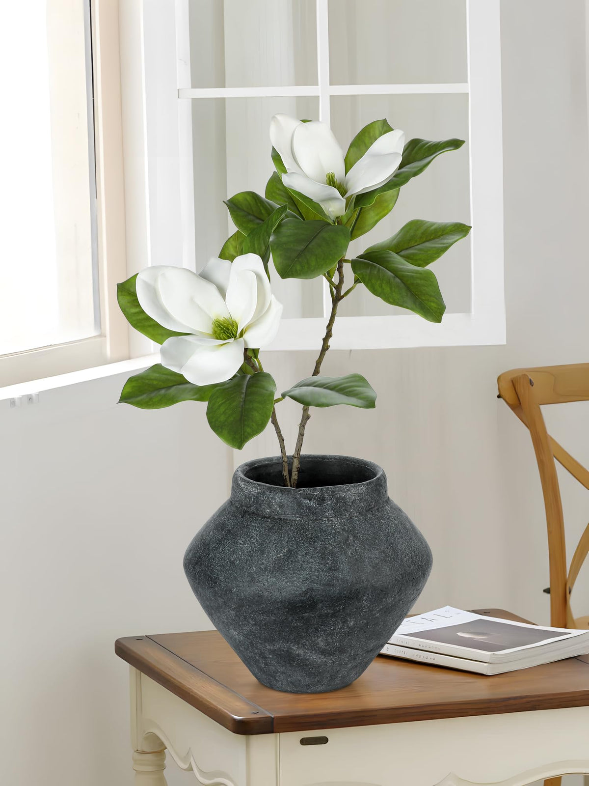 Briful Large Rustic Ceramic Vase with Distressed Finish 8 2 - Briful Official Imagery - 8