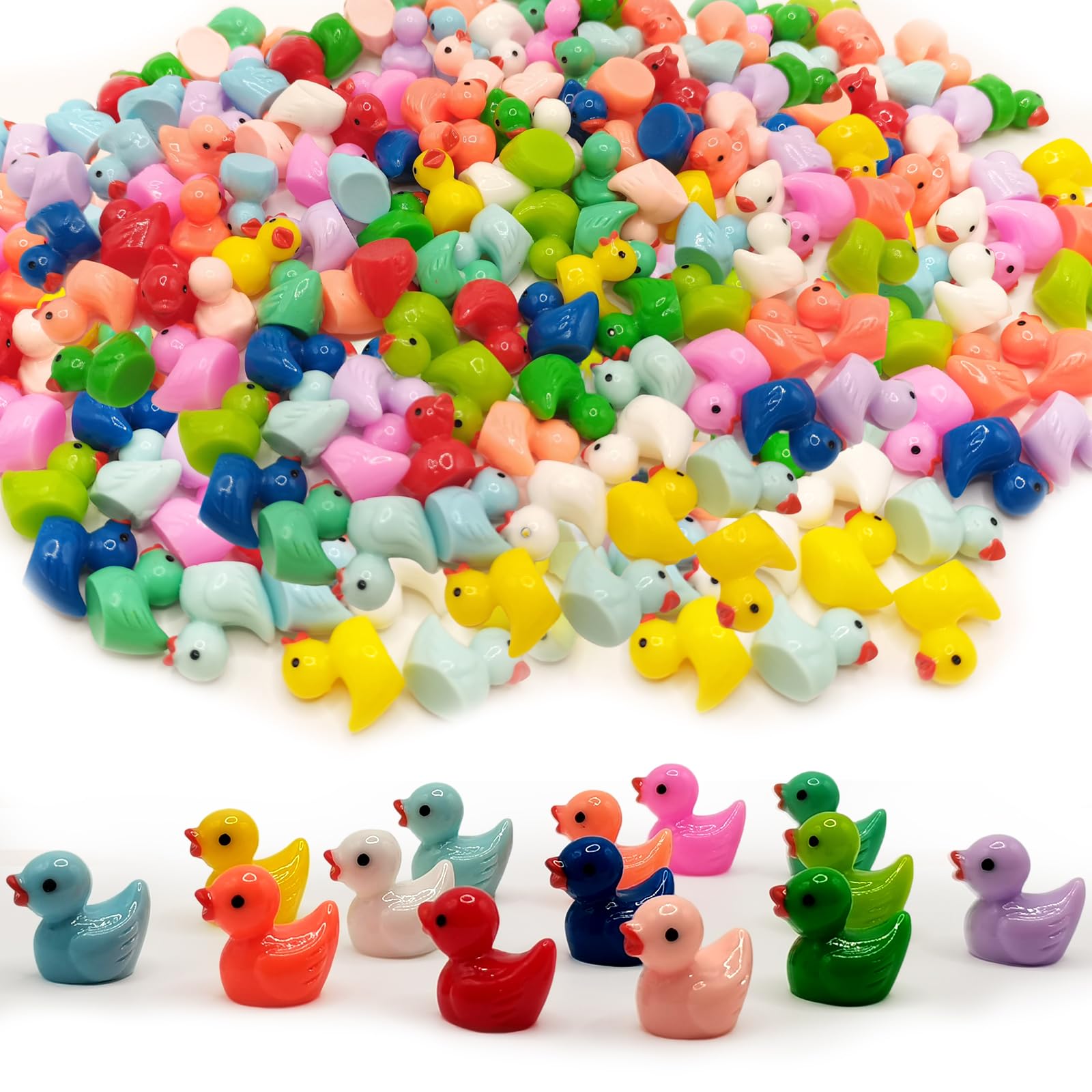 JWAJWY Mini Ducks 100 Pack Tiny Ducks Glow in The Dark - JWAJWY Official Product View 10