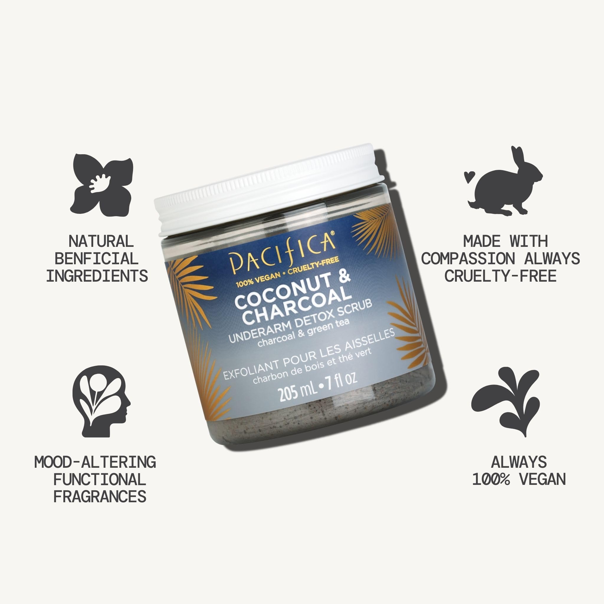 Pacifica Underarm Body Scrub - Armpit Detox Coconut & Charcoal Deodor - Pacifica Official Product View 9