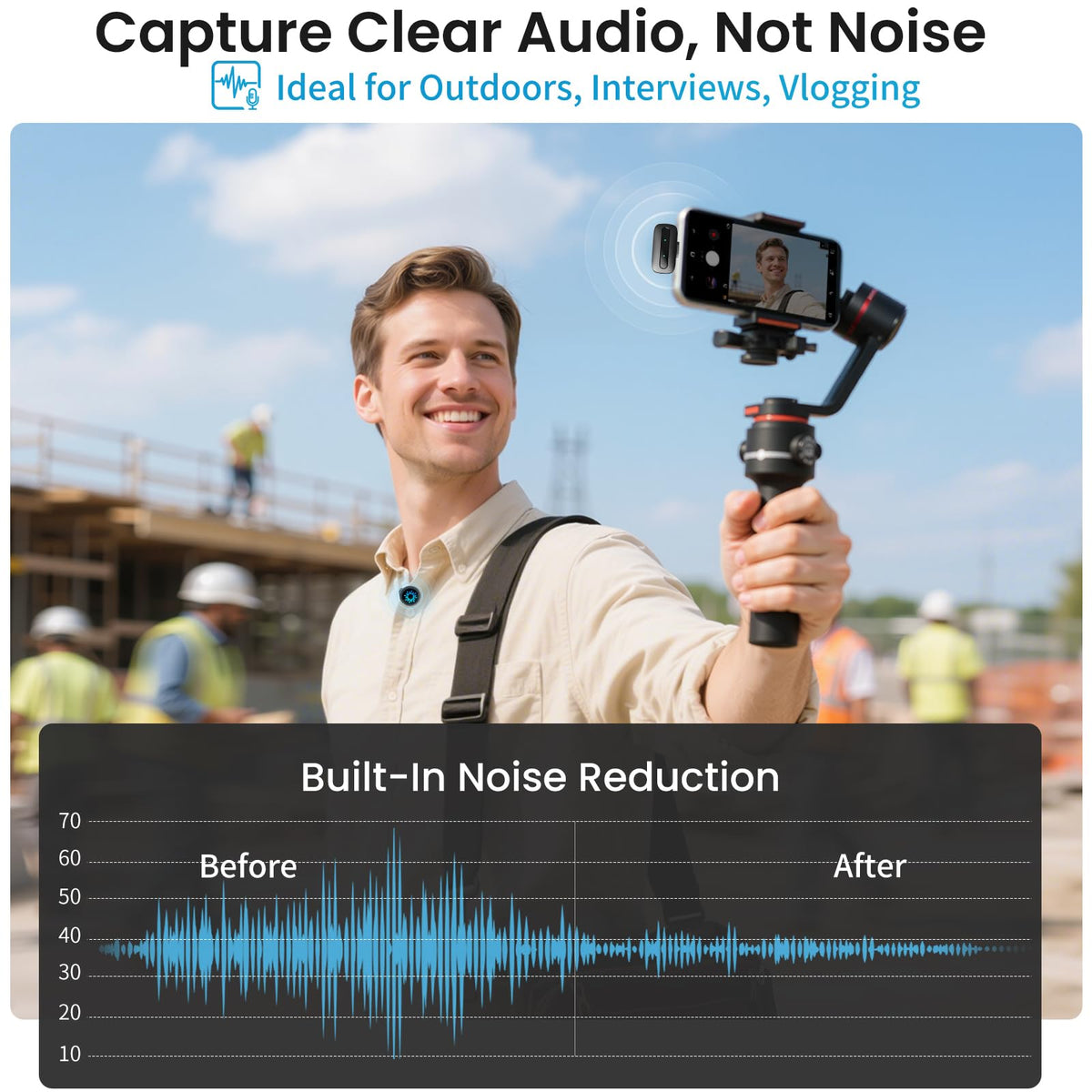 M2 Magnetic Wireless Lavalier Microphone - Snapgear Official Imagery - 6