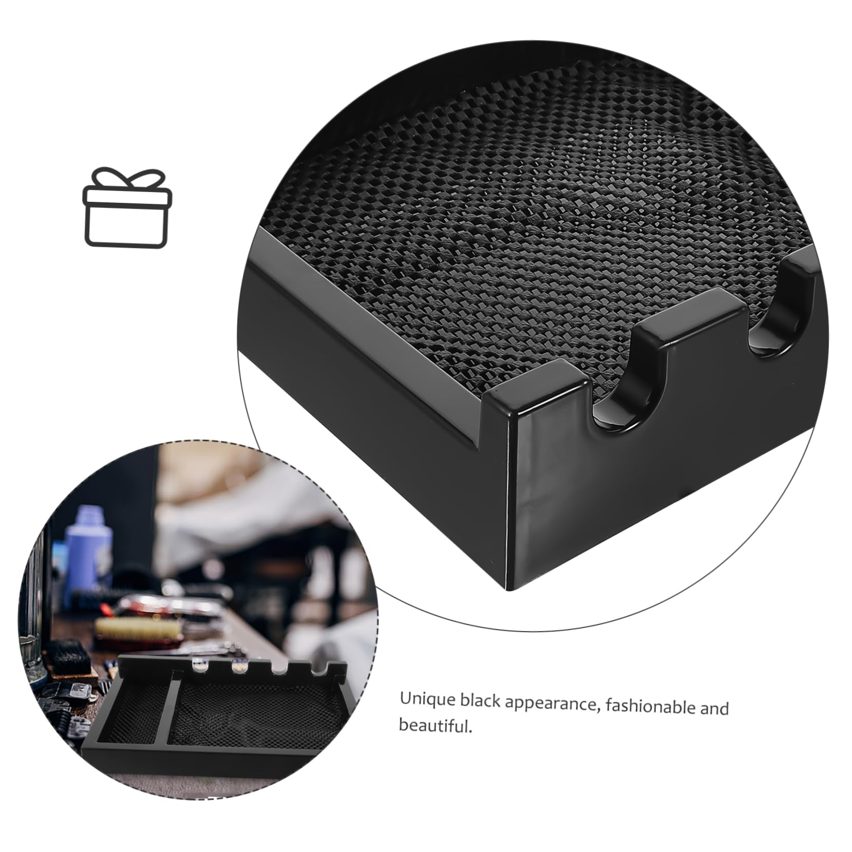 OSOLADY barber station organizer for hair trimmers, featuring a sleek clipper rack for salon organization and storage.