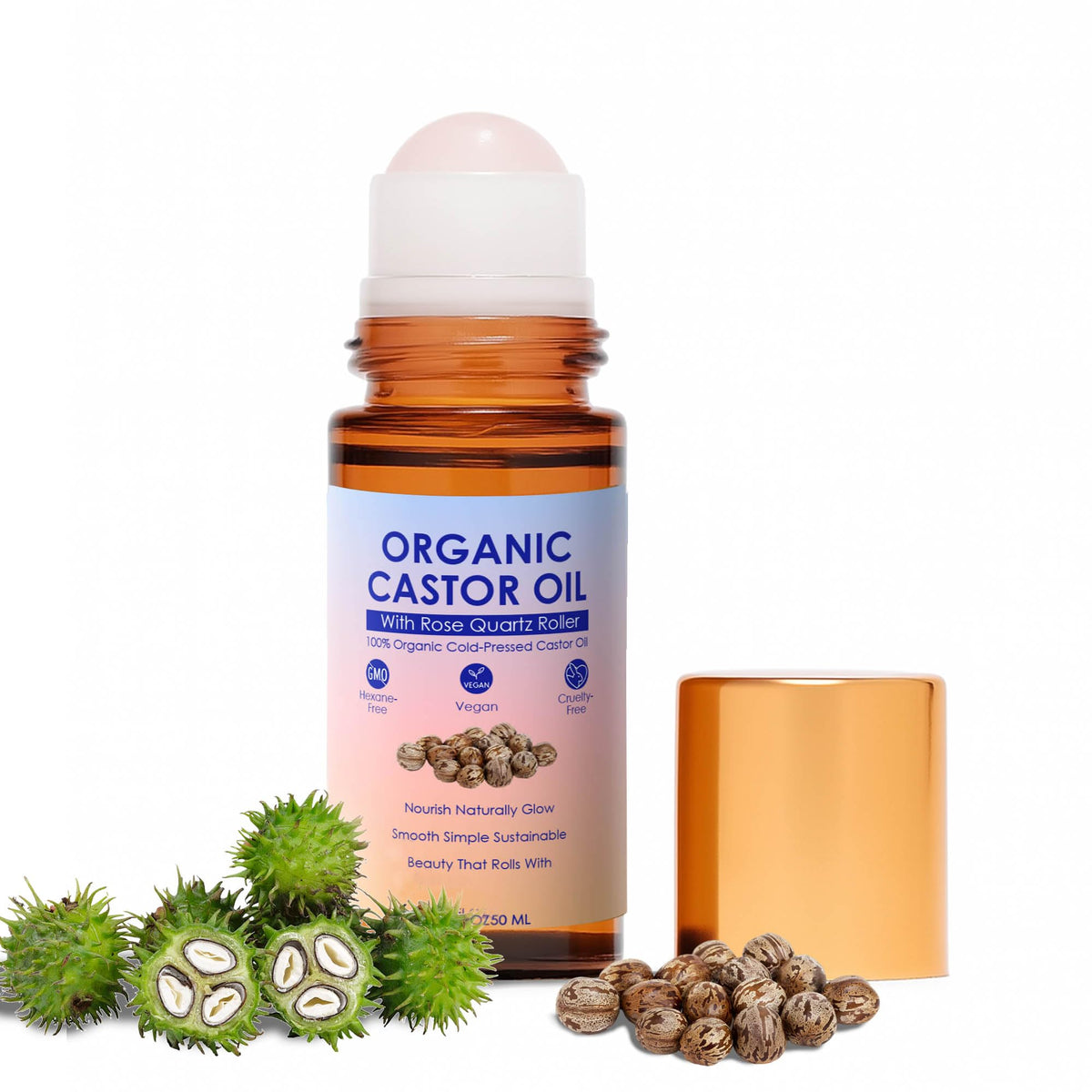 Castor Oil Organic Cold Pressed Castor Oil Rose Quartz - ipxkwll Official Imagery - 2