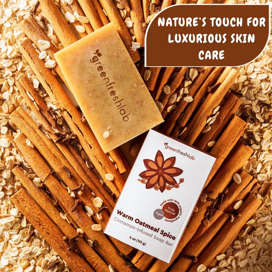 Greenfreshlab Clove & Cinnamon Exfoliating Soap Bar, Moisturazing and Gentle - Greenfreshlab Official Product View 8