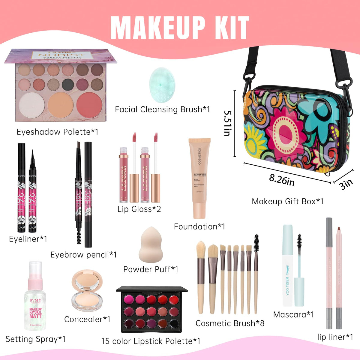 Makeup Kit Makeup Set for Teens Girls Makeup Gift Sets - venshun Official Imagery - 3