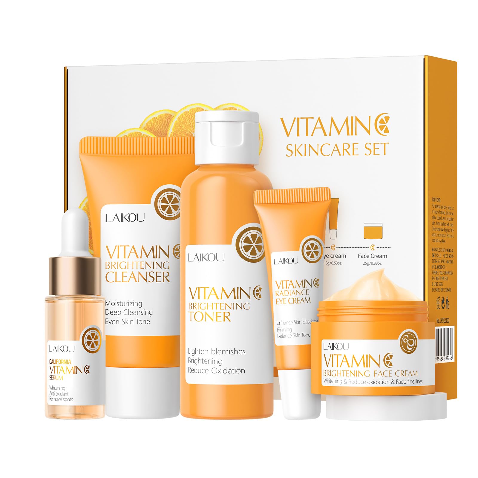 Vitamin C Skincare Set,Face Skin Care Set for Women,Vitamin C - Charm Kiss