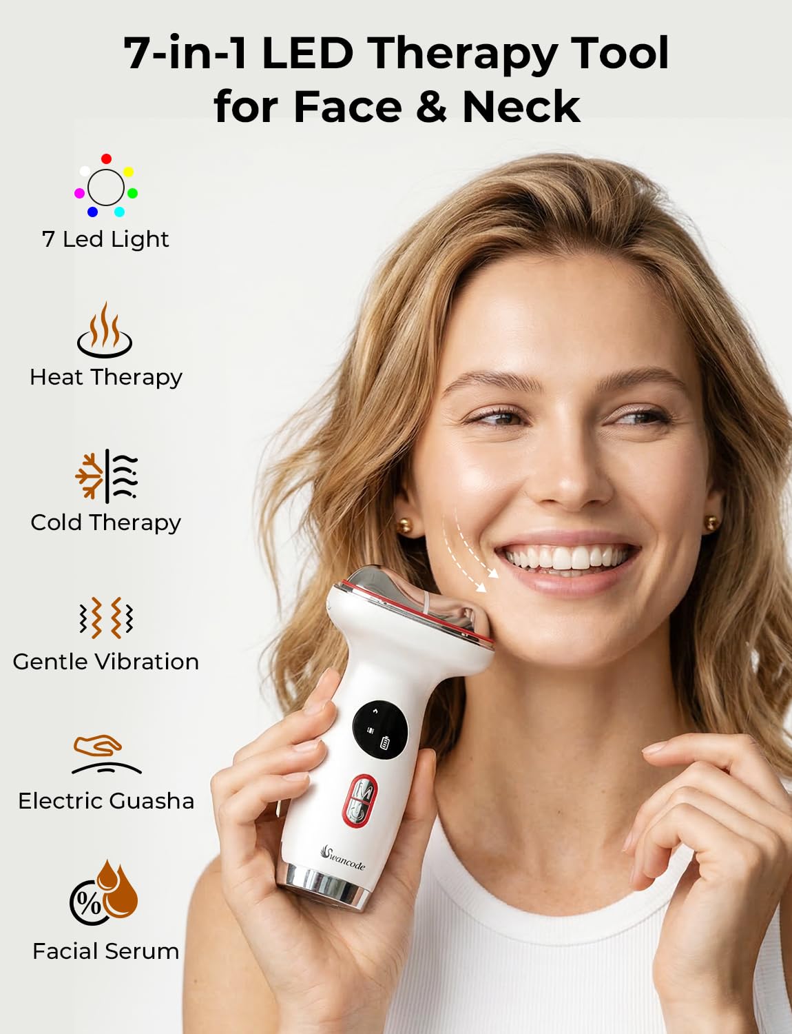 2026 Upgraded Cold Heat Face Sculpting Tool with Red Light - swancode Official Imagery - 3