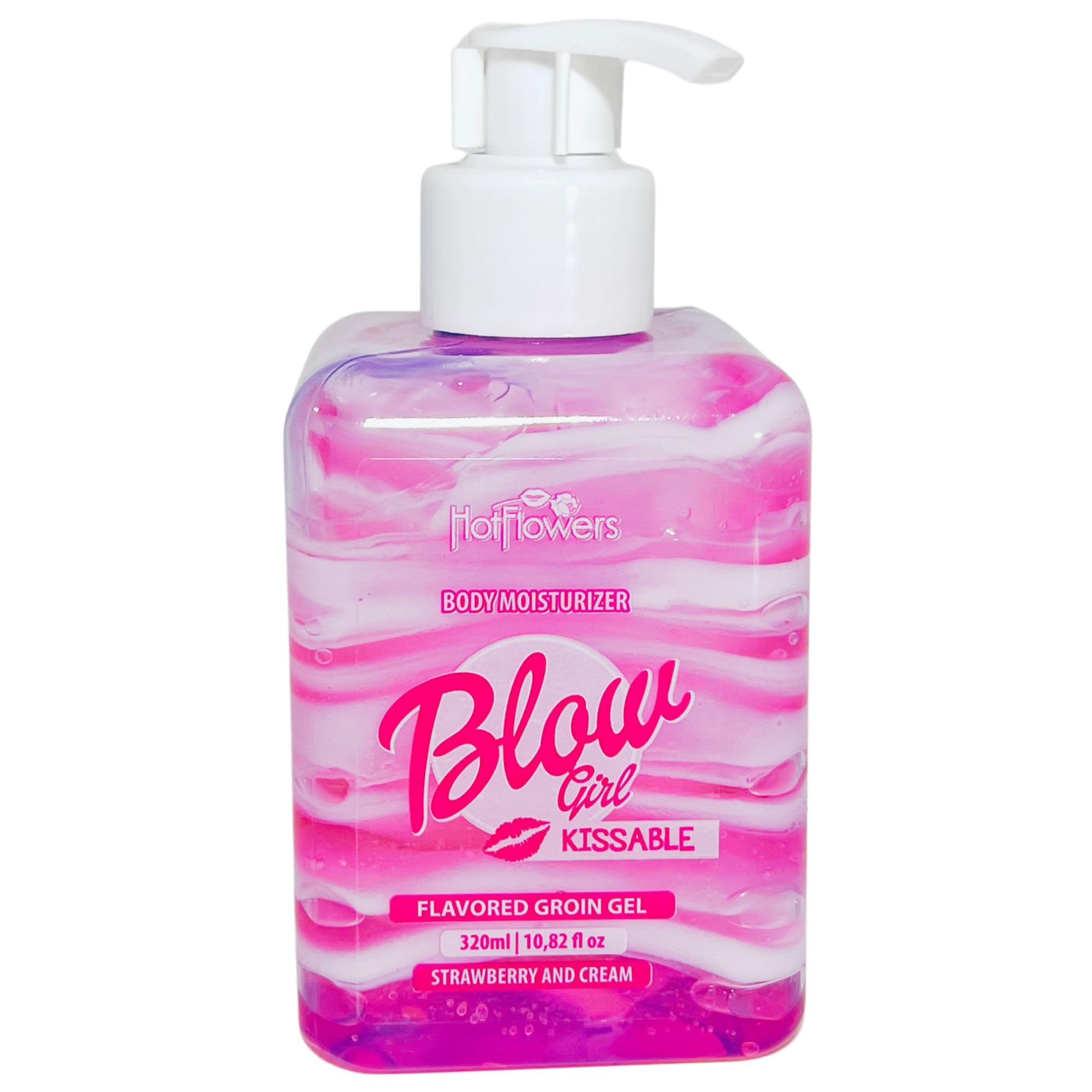 HOT FLOWERS Blow Girl Lickable Body Moisturizer, Strawberry & - Product Imagery