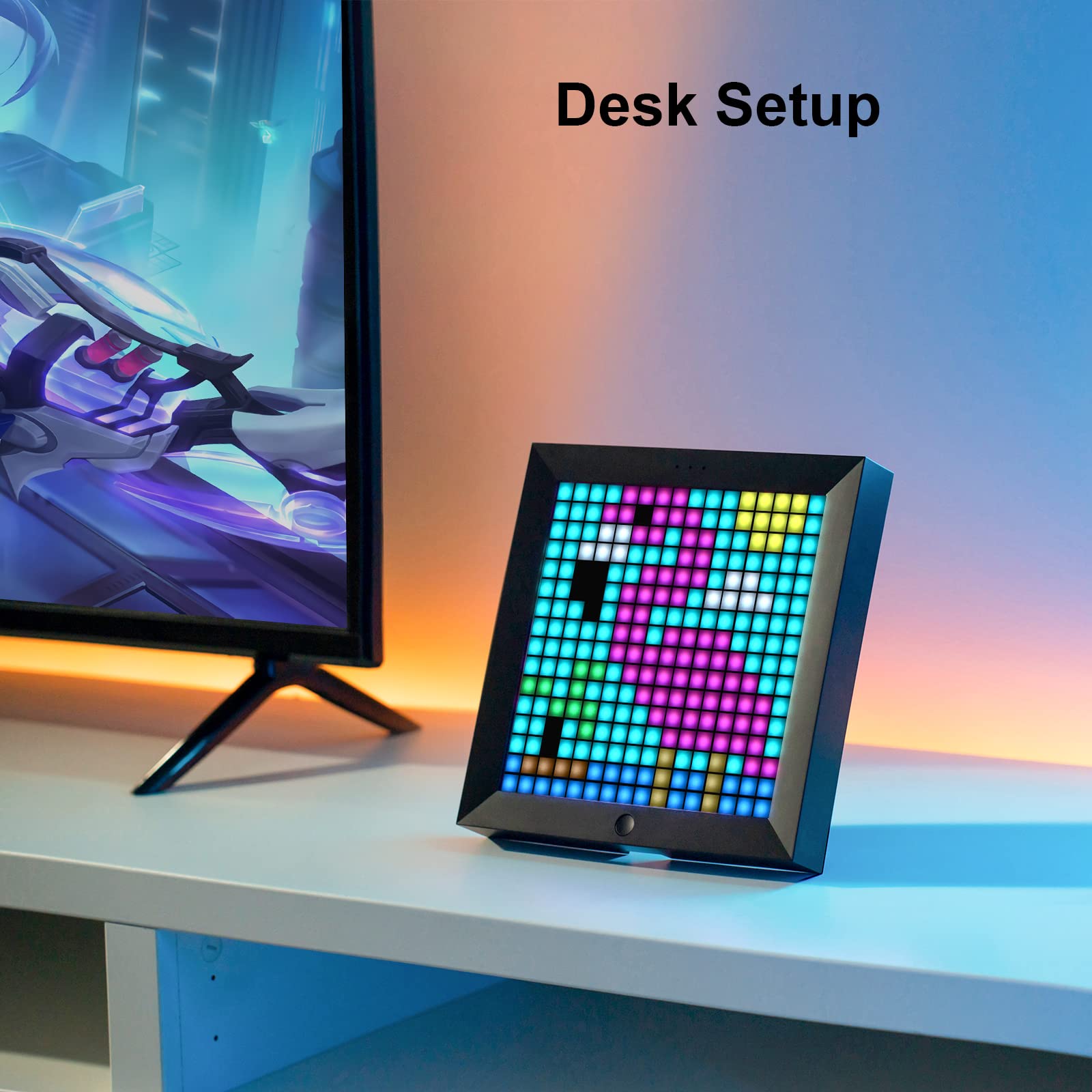 Divoom Pixoo - Pixel Art Digital Picture Frame with 16x16 LED Display APP Contro - Divoom Official Product View 2