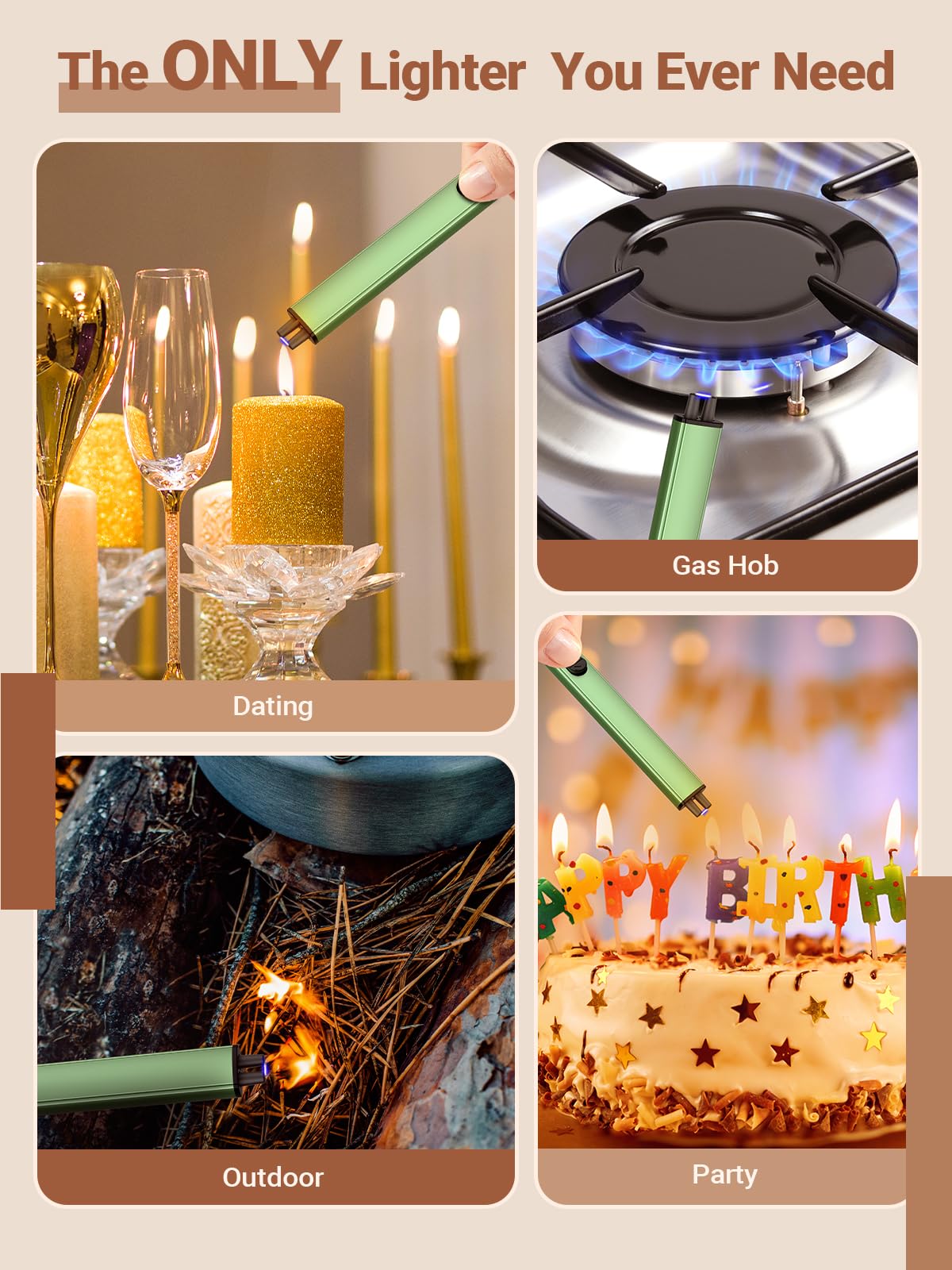 Long Candle Lighter Christmas Stocking Stuffers for Women - CAREVER Official Imagery - 8