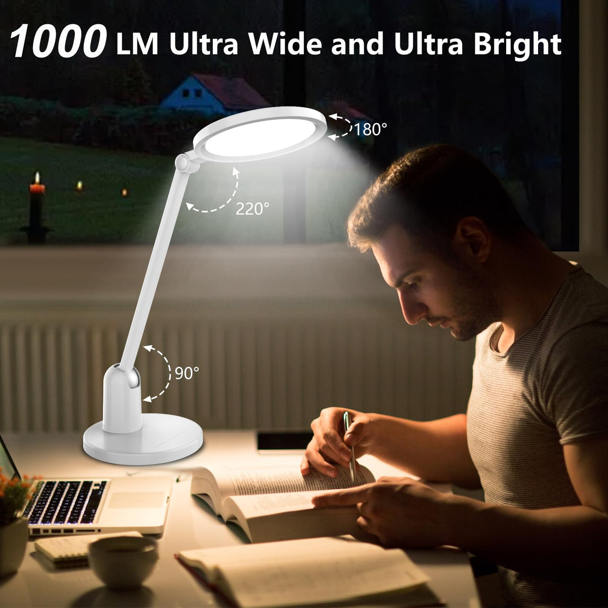 Desk Lamps for Home Office with Stable Base 1000LM Ultra - Kitloo Official Imagery - 3