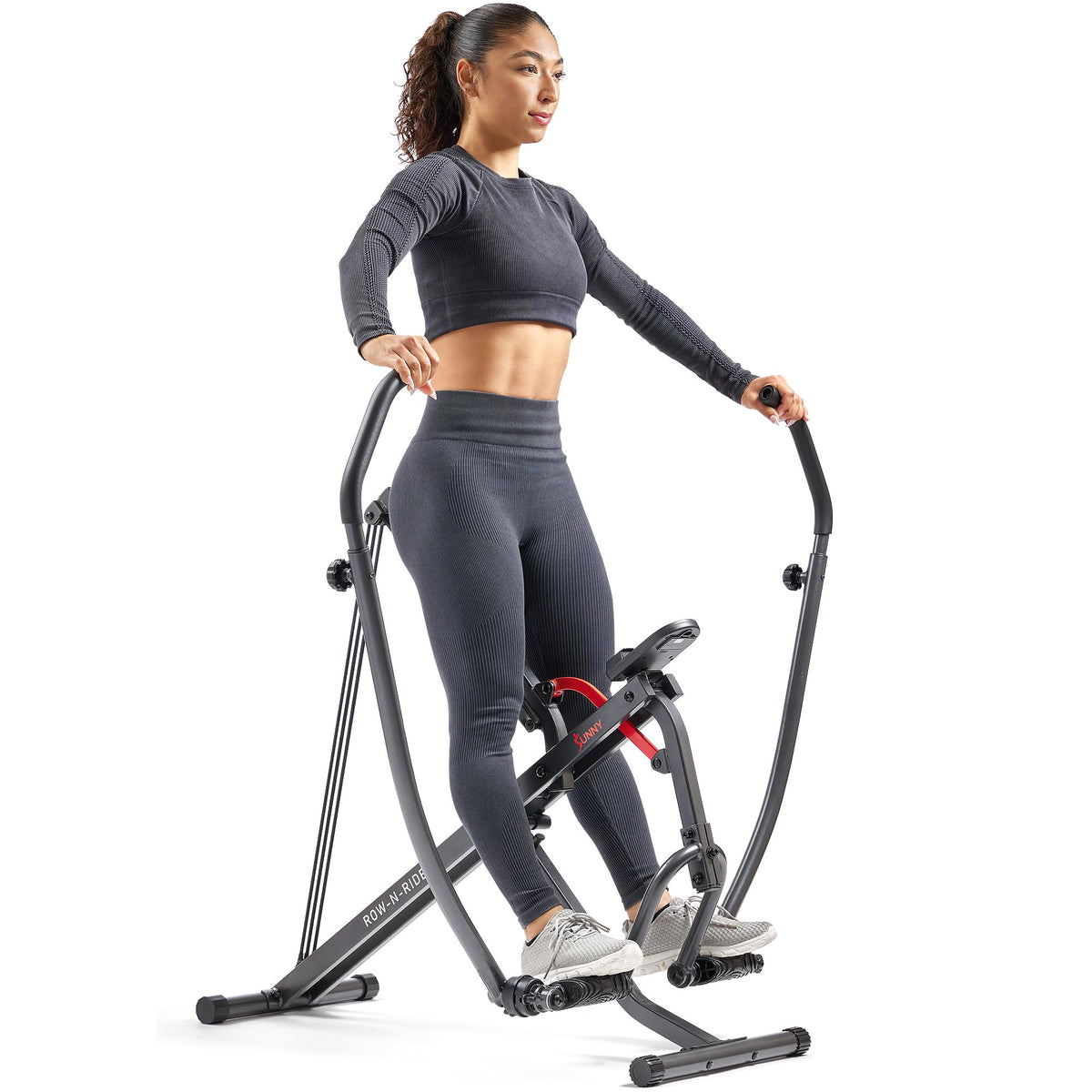 Sunny Health Fitness Row N Ride Squat Assist Trainer for - Sunny Health & Fitness Official Imagery - 1
