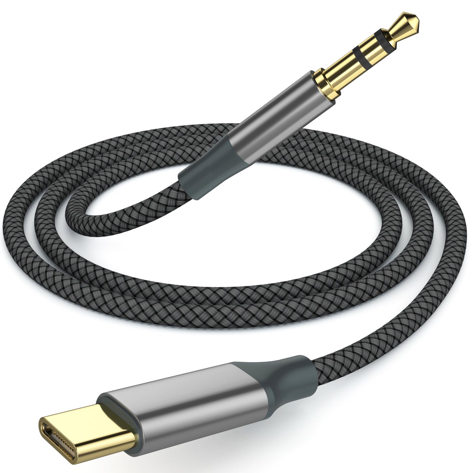 Henrety AUX to USB C Cable 3.3ft, USB C to 3.5mm Audio Aux Jack C by Henrety - Angle View 9