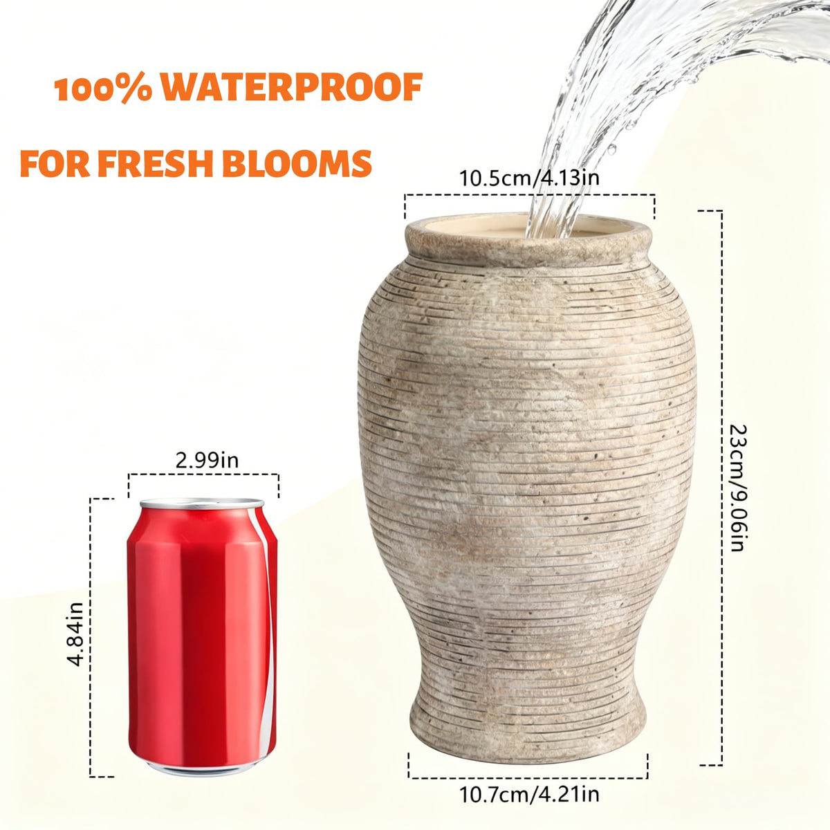 9 Inch Ceramic Flower Vase - LISE Mused Official Imagery - 3