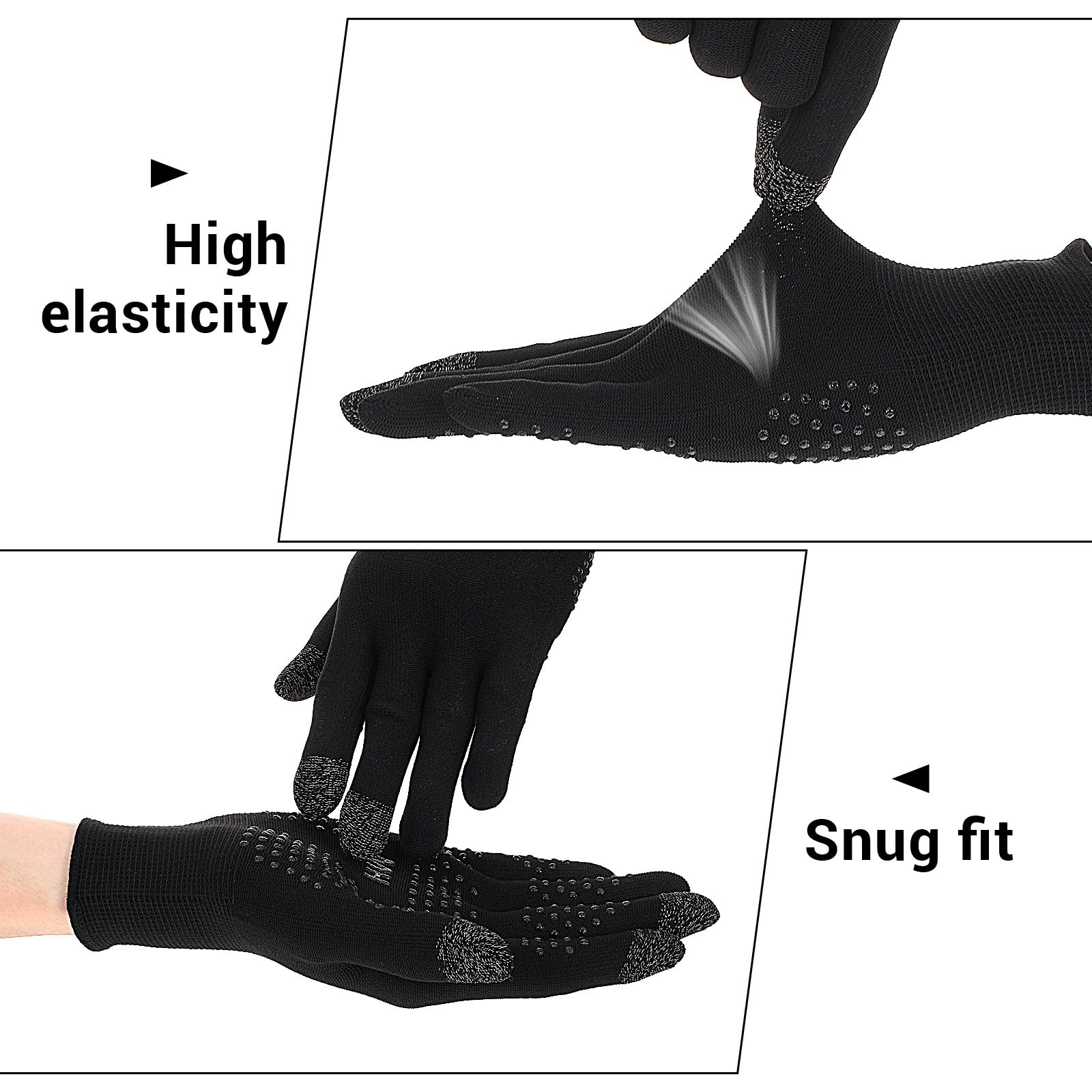Ptwola ultra-thin mobile gaming gloves with touchscreen fingertips, breathable finger sleeves, and anti-sweat design for gamers.