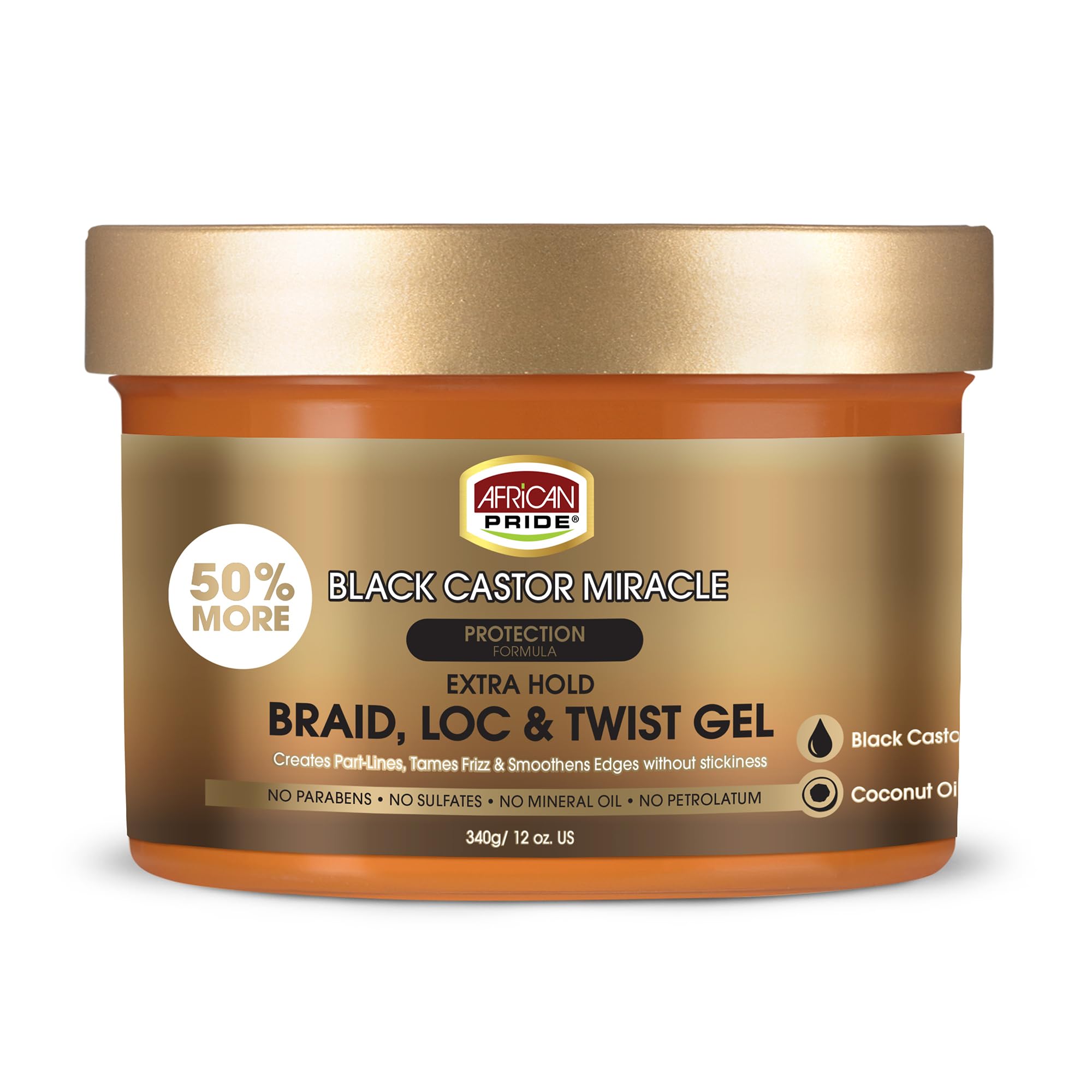 African Pride Black Castor Miracle Braid, Loc & Twist Gel - African Pride Official Product View 2