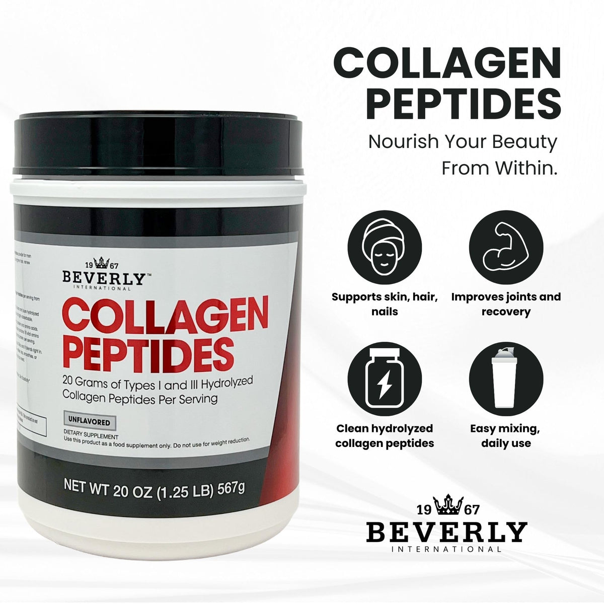 Beverly International Collagen Peptides Protein Powder - Beverly International Official Imagery - 5