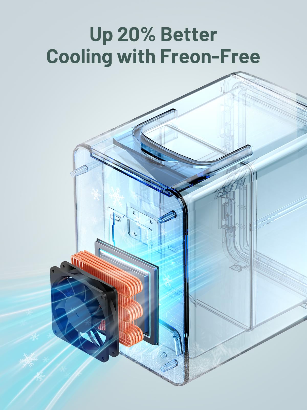 Mini Fridge 6 Liter 8 Can Small Fridge 110V AC 12V DC Cooler - KEENSTAR Official Imagery - 8