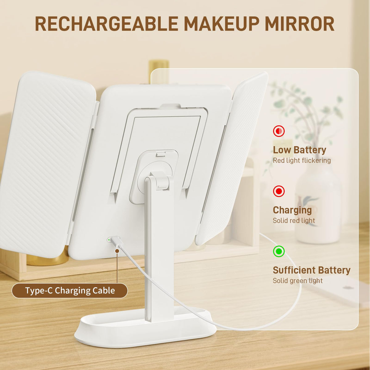 Makeup Mirror with Lights 1X 3X 5X Magnification Vanity - FRANO Official Imagery - 8