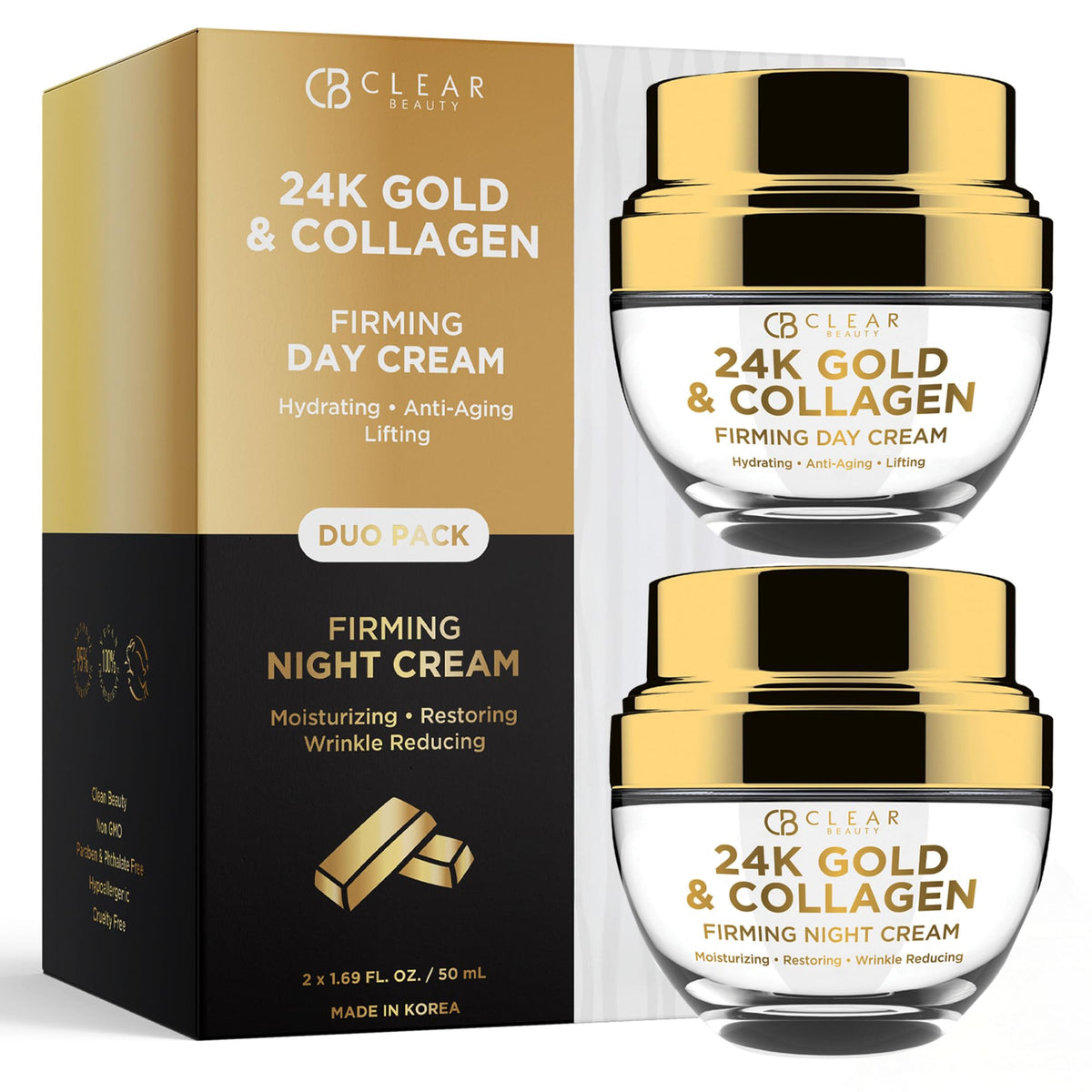 Clear Beauty 24K Gold Collagen Face Moisturizer - Clear Beauty Official Product Imagery - 2