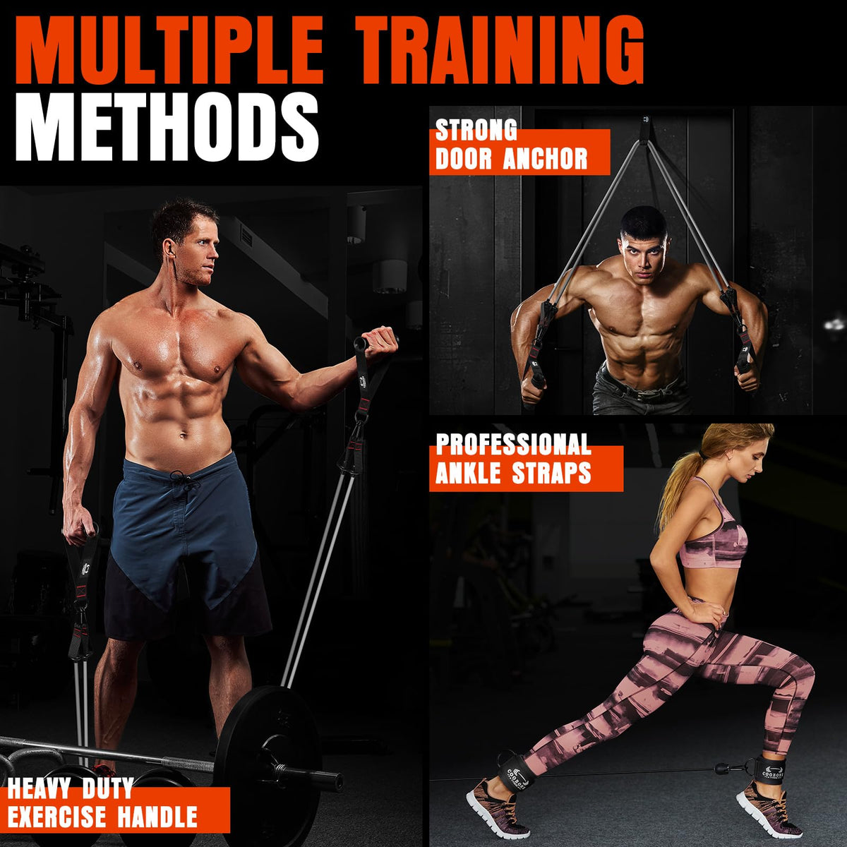 Heavy Resistance Bands for Working Out 300LBS Exercise Bands - COOBONS FITNESS Official Imagery - 7