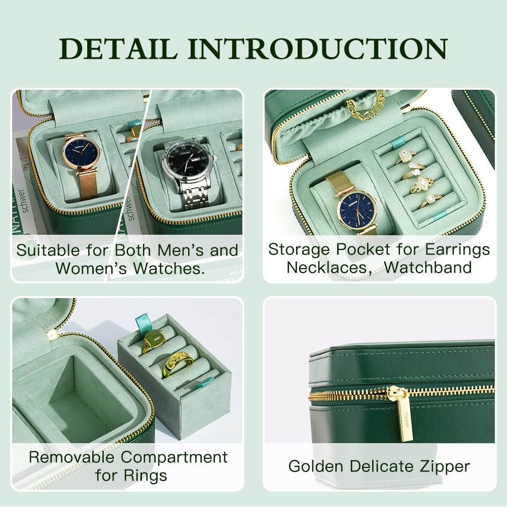 TAIMY Watch Jewelry Travel Case for Men and Women 1 Slot - TAIMY Official Imagery - 5