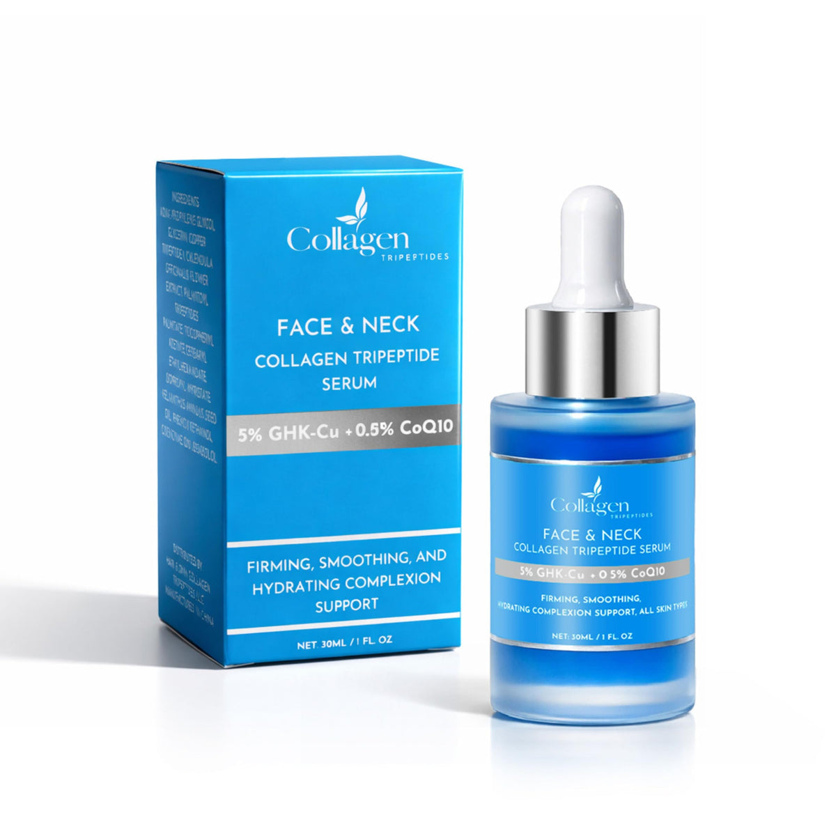 Face Neck Serum 5 Copper Tripeptide GHK Cu 0 5 Coenzyme Q10 - Collagen Tripeptides Official Imagery - 2