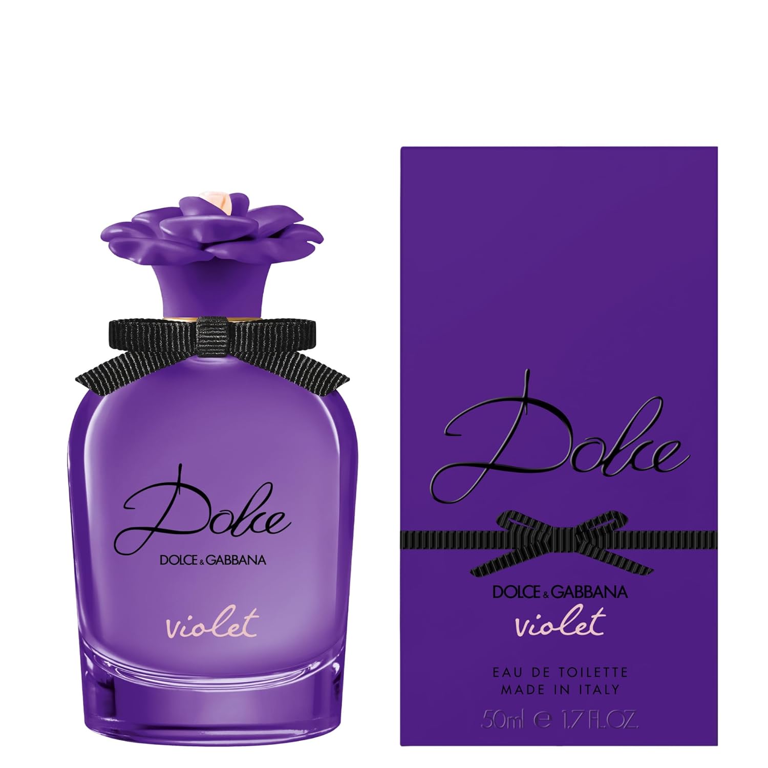 Dolce&Gabbana Dolce Violet Eau De Toilette spray for women, 50ml, featuring floral violet notes in a sleek bottle.