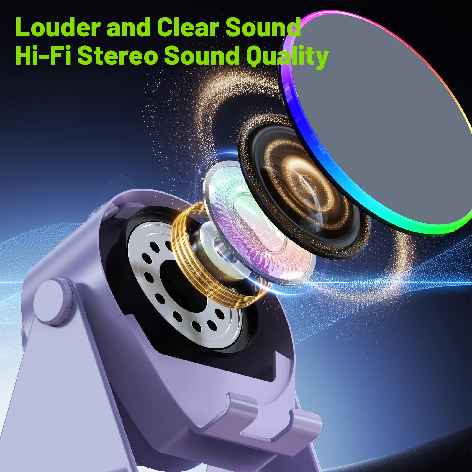 Dohelly Wireless Induction Speaker,Bluetooth Speaker with Phone S - Dohelly Official Product View 6