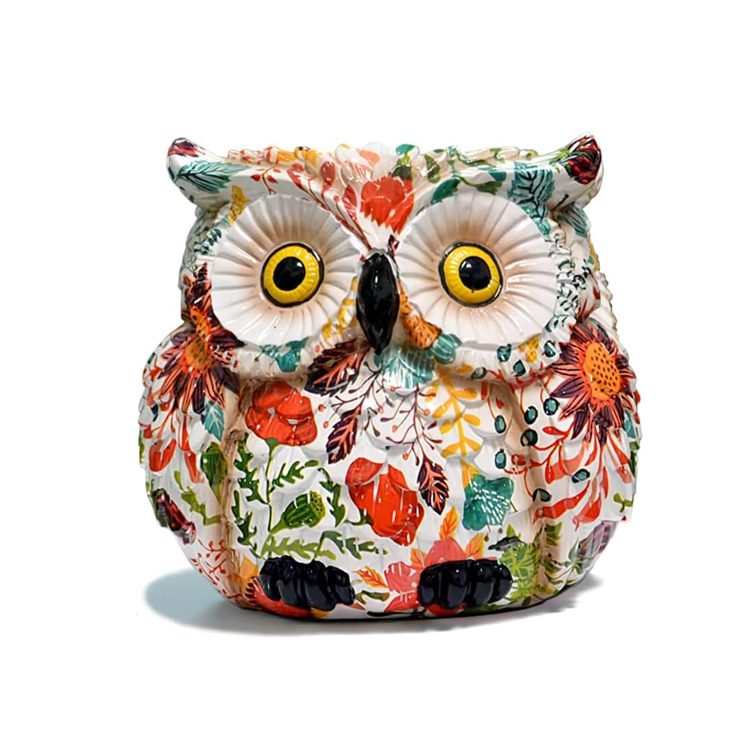 Decorative owl-shaped succulent planter by LovTocTic, suitable for indoor and outdoor garden decor with a whimsical owl design.