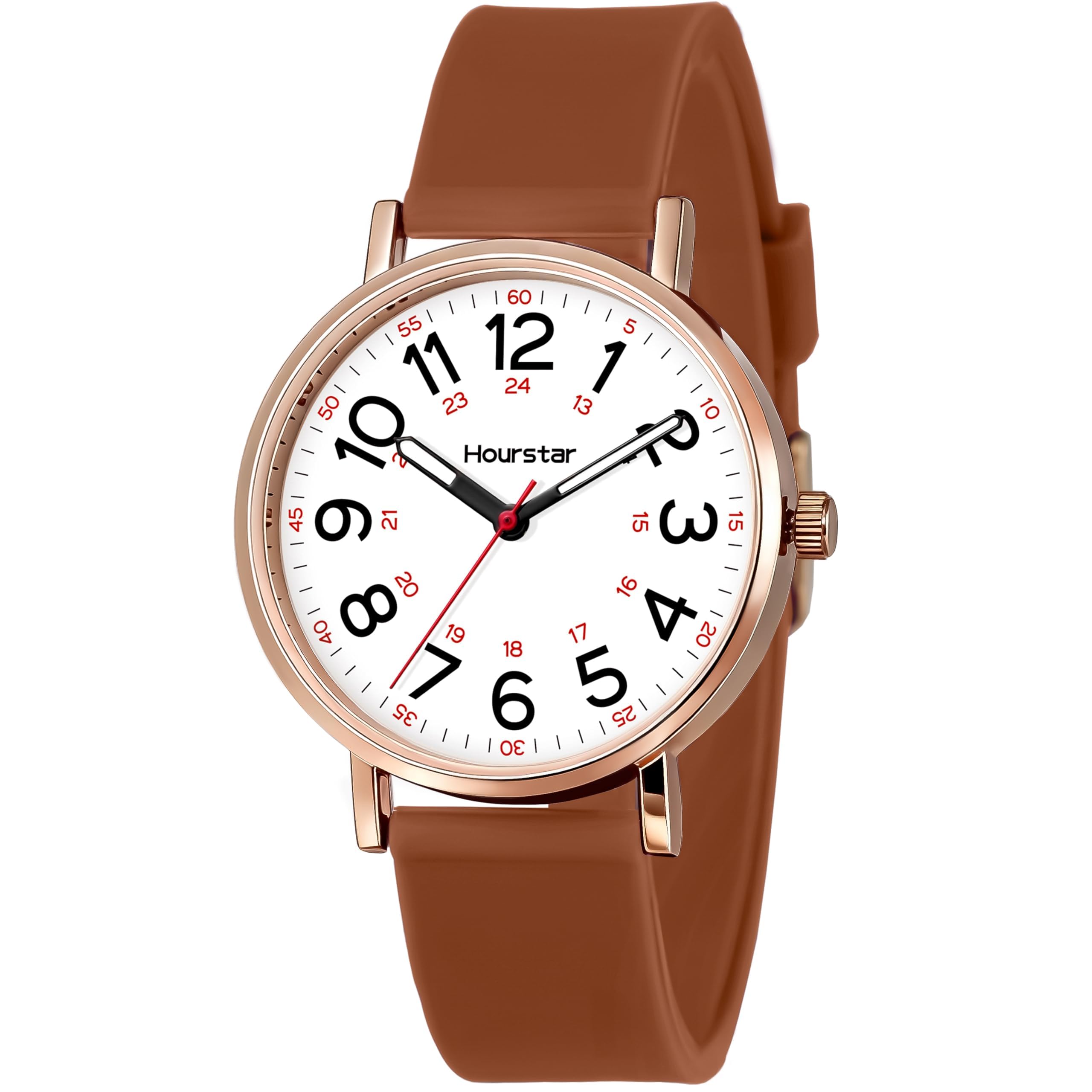 Hourstar Women's Analog Nurse Watch | Second Hand | Easy Read | Silico - View 8