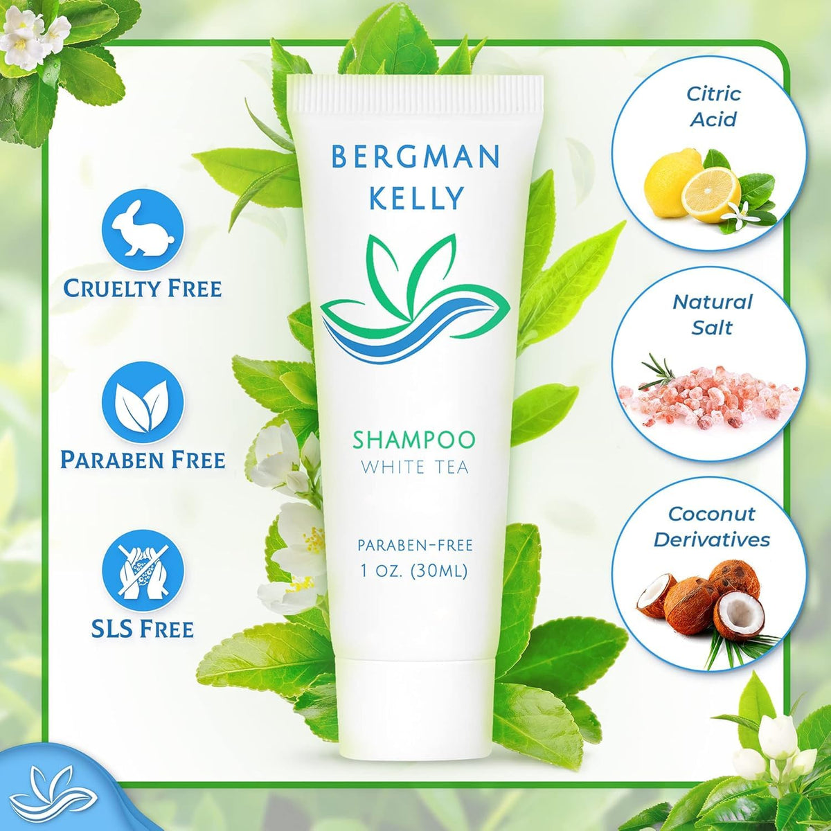 125 Pcs Hotel Soap Bulk Toiletries 5 Pcs Set White Tea 1 oz - BERGMAN KELLY Official Imagery - 3