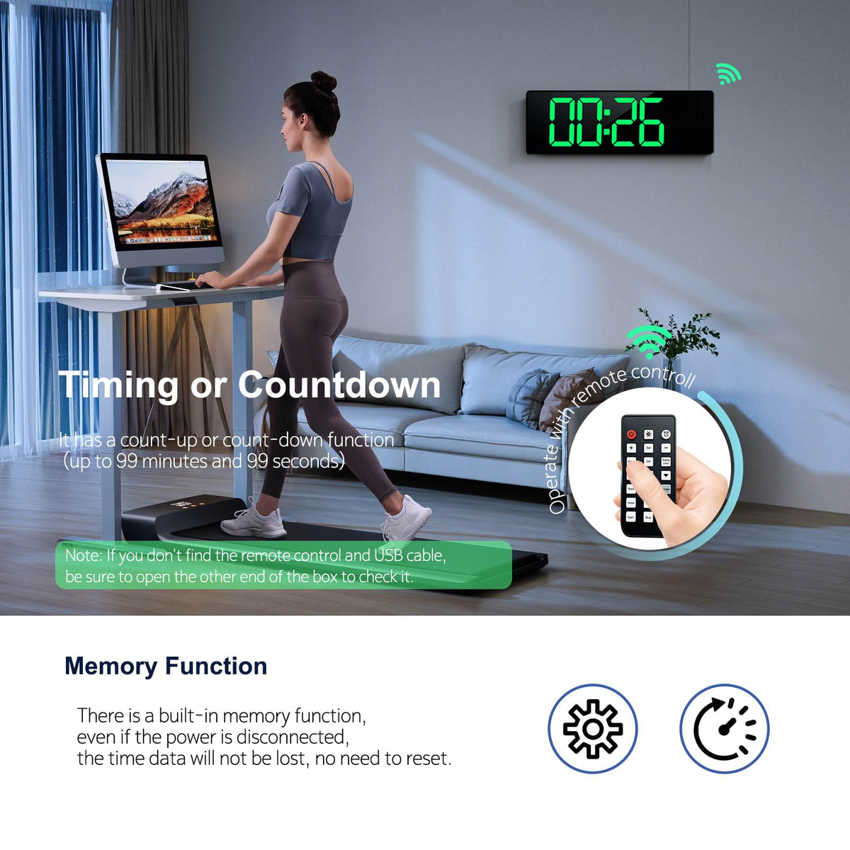 Digital Wall Clock Large Display 16 Digital Clock with 11 - Abovsare Official Imagery - 6