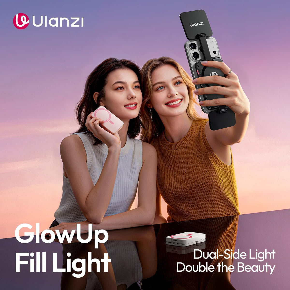 ULANZI GL01 Magnetic Phone Light LED Selfie Light for iPhone - ULANZI Official Imagery - 3
