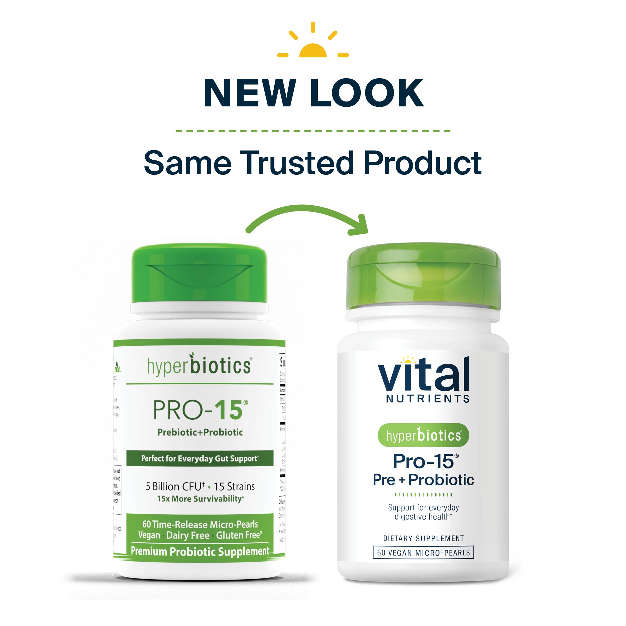 Hyperbiotics PRO-15 Probiotic & Prebiotic — 60 Vegan Pearls