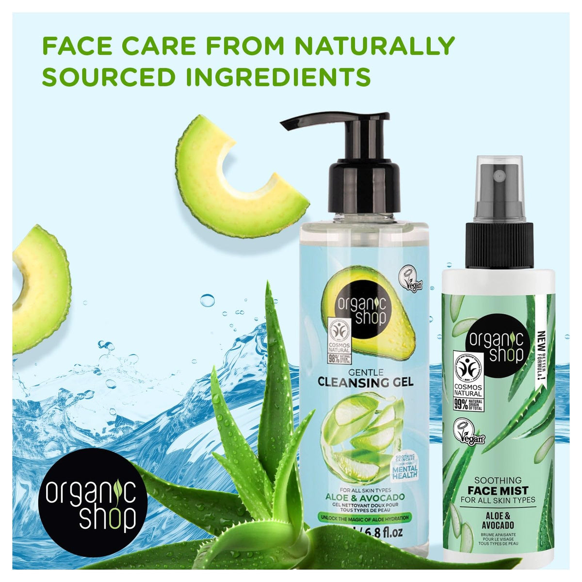 Organic Shop Face Care Set Gentle Cleansing Gel 200 ml - Organic Shop Official Imagery - 3