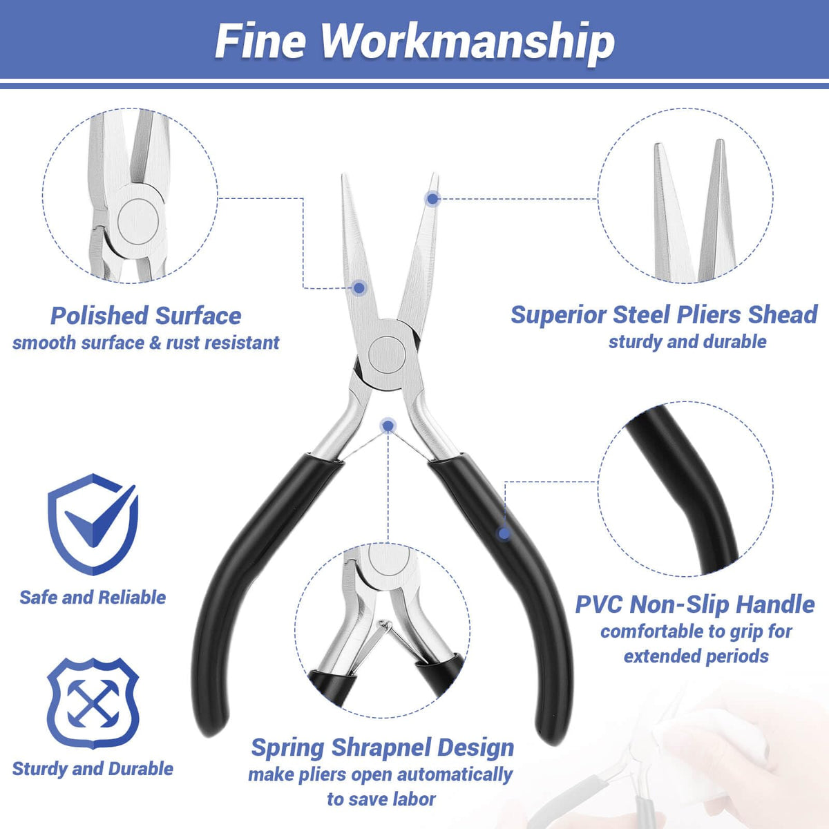 10 Pieces Jewelry Pliers Tools Set Jewelry Making Tools - shynek Official Imagery - 5