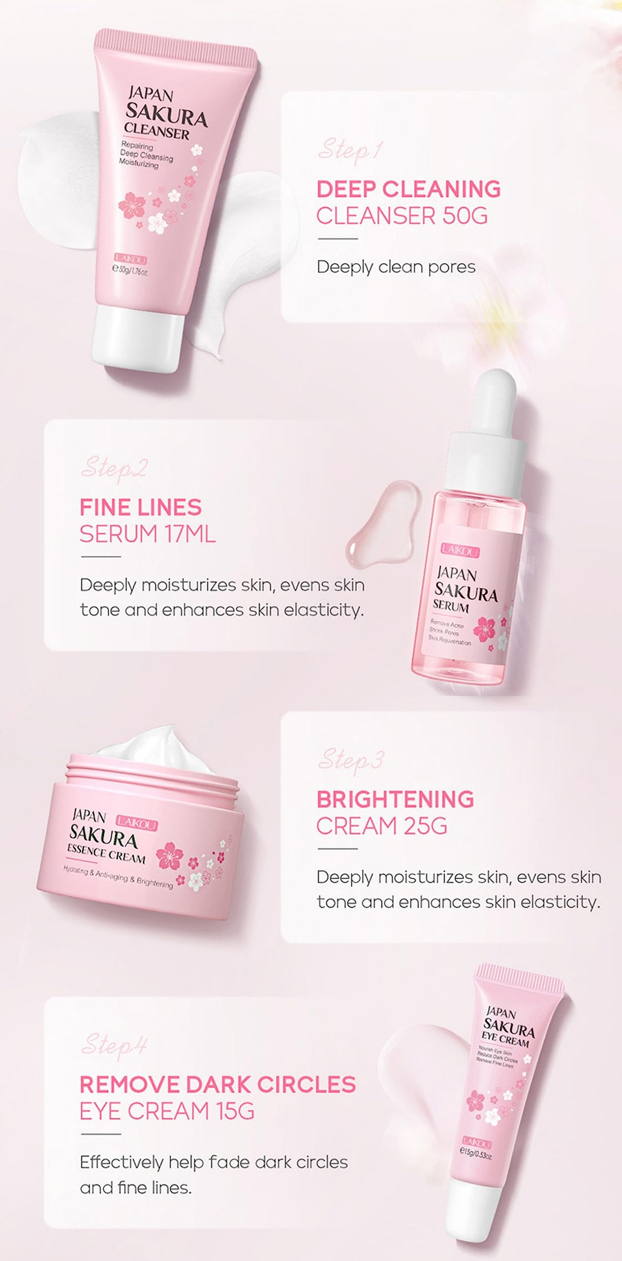 Skin Care Kit Korean Skincare Set for Teen Girls &amp; Women, - XJBD