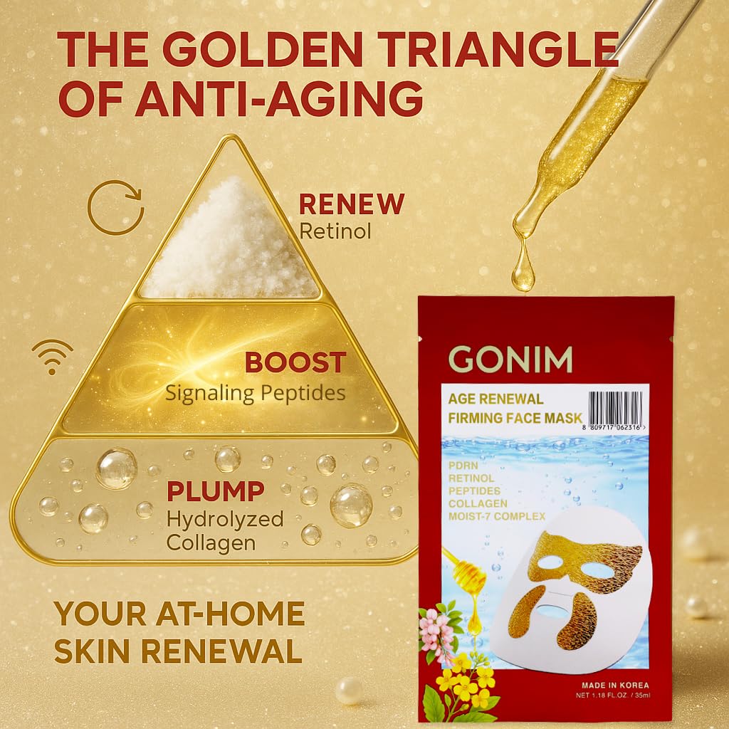 Korean Firming Face Mask, Anti Aging Mask with Integrated Eye - GONIM