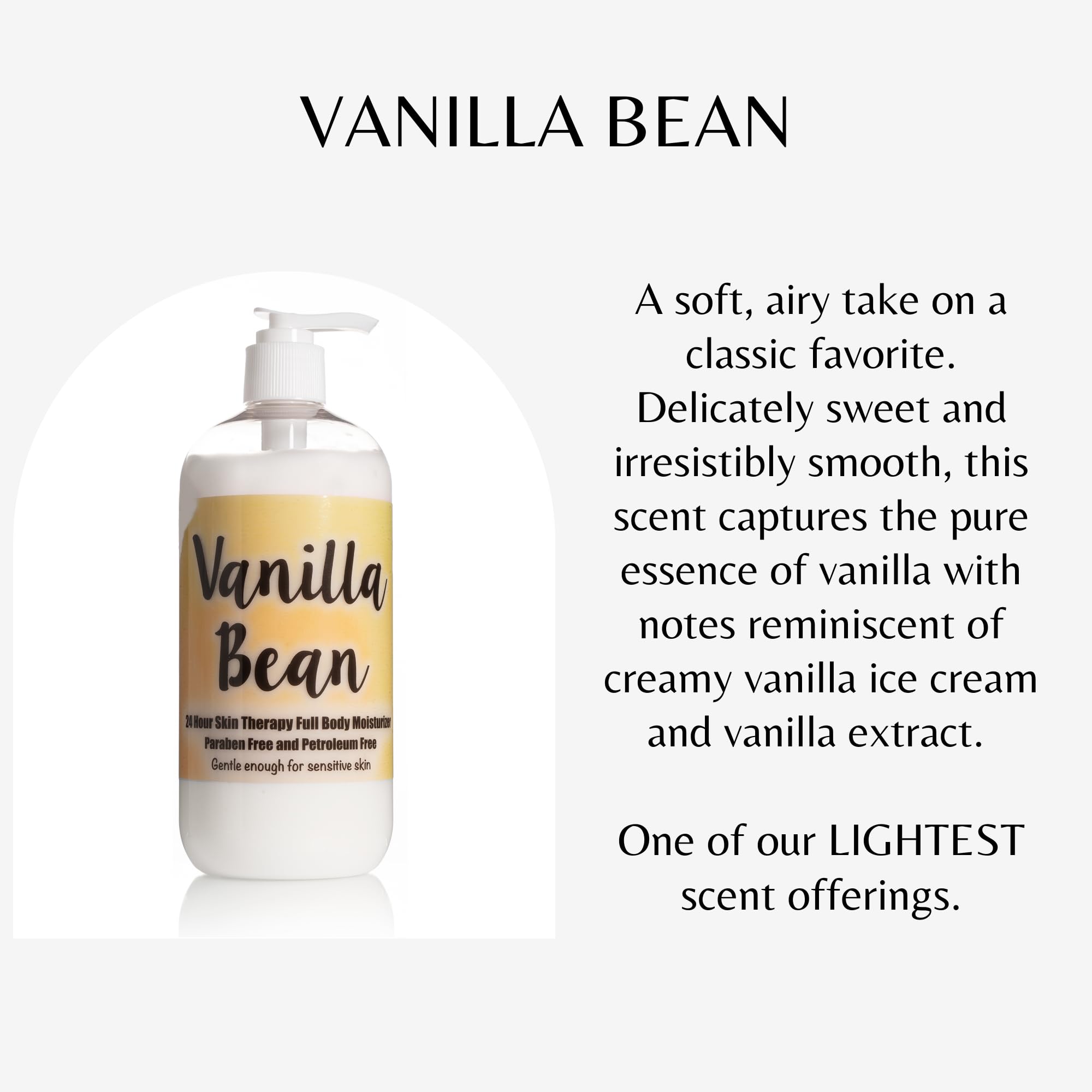 The Lotion Company 24 Hour Skin Therapy Lotion, Full Body Moisturizer, Paraben Free, Made in USA, Vanilla Bean Fragrance, w/ Aloe Vera, 16 Ounces - The Lotion Company Official Product View 3