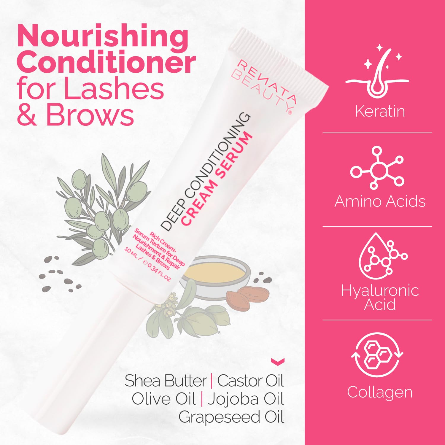 RB RENATA BEAUTY Lash Brow Deep Conditioning Cream Serum - RB RENATA BEAUTY Official Product Imagery - 3